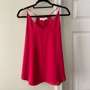 Loft red tank top blouse